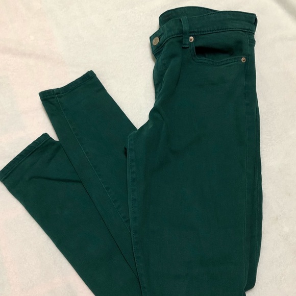 Gap Denim Legging Kelly Green size 6 - Picture 1 of 6